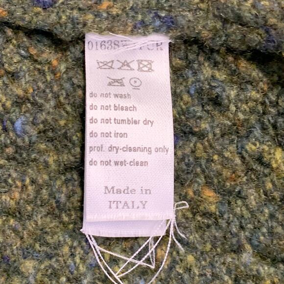 CAROLINA HERRERA Size XS Green Virgin Wool Cashmere Blend Cable Knit Coat - Picture 6 of 7